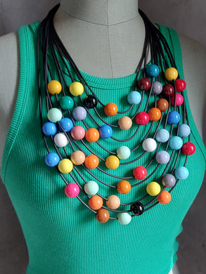 Collana noodles multicolor