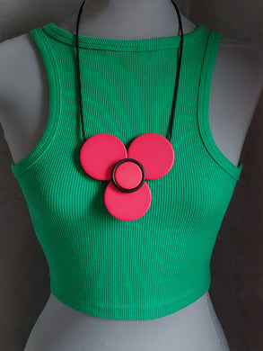 Collana margherita rosso