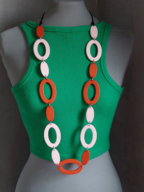 Collana oasi rosa e arancio