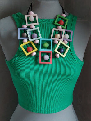 Collana noodles train multicolor