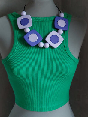 Collana train indaco e glicine