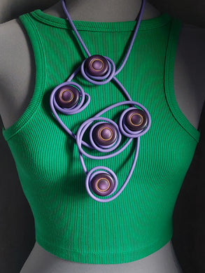 Collana satellites viola