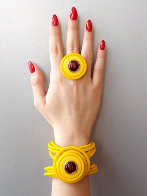 Parure bingo special edition giallo e marrone