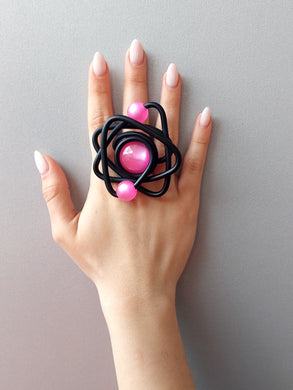 Anello stella big babol fluo