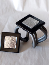 Carica l'immagine nel visualizzatore di Gallery, Parure quadro argento glitter