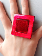 Carica l'immagine nel visualizzatore di Gallery, Parure quadro rosso glitter