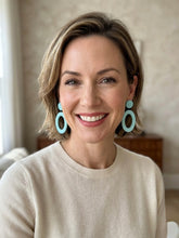 Carica l'immagine nel visualizzatore di Gallery, Orecchini uovo turchesi