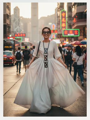 Collana Domino Bianco e nero