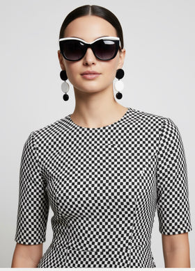 Orecchini punto punto black &white