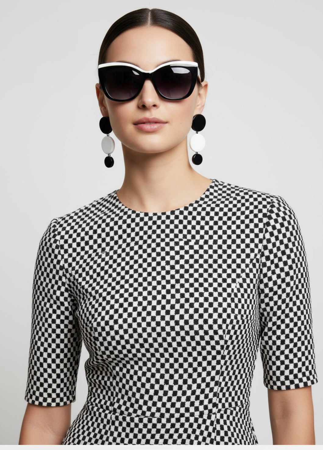 Orecchini punto punto black &white