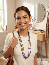 Carica l'immagine nel visualizzatore di Gallery, Collana l’economica arancio e viola