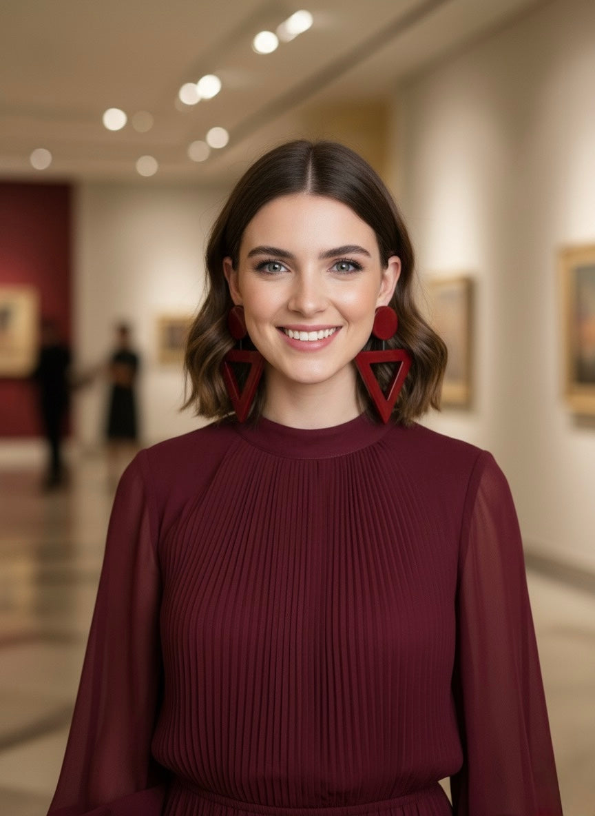 Orecchìni Tiffany bordeaux