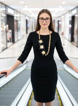 Carica l&#39;immagine nel visualizzatore di Gallery, Collana escalation oro quadro glitter