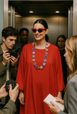 Collana the long lilla train multicolor