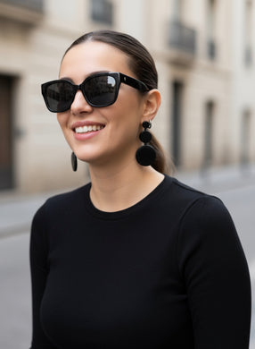 Orecchini three black