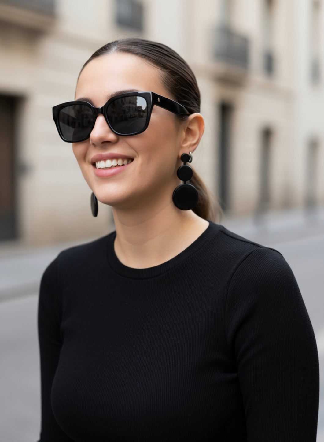 Orecchini three black