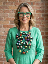 Carica l'immagine nel visualizzatore di Gallery, Collana Noodles triangolo multicolore