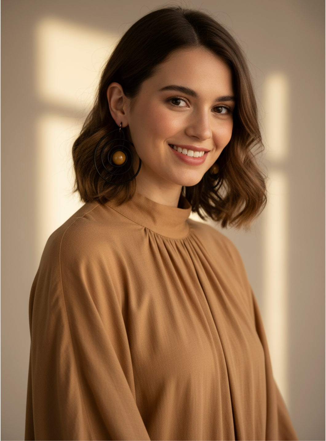 Orecchini Saturn cappuccino