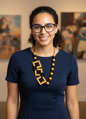 Collana escalation ocra e nero