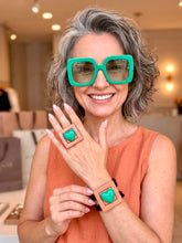 Carica l'immagine nel visualizzatore di Gallery, Parure cuore Verde Tiffany e salmone