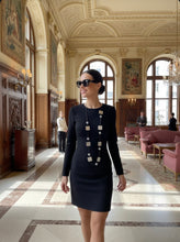 Carica l&#39;immagine nel visualizzatore di Gallery, Collana punto e virgola argento glitter