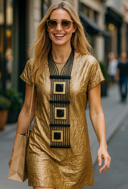 Collana Pica oro e nero