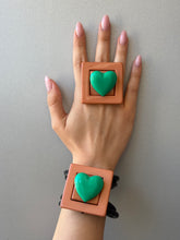 Carica l'immagine nel visualizzatore di Gallery, Parure cuore Verde Tiffany e salmone