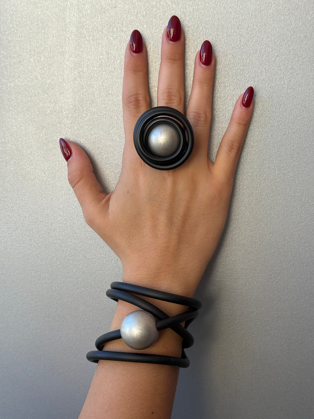 Parure Ball Flower silver