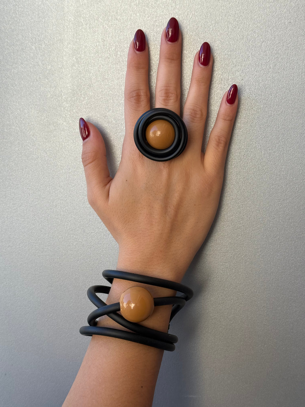 Parure Ball Flower cappuccino