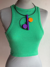 Carica l'immagine nel visualizzatore di Gallery, Collana Time viola e ocra