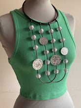 Carica l'immagine nel visualizzatore di Gallery, Collana splash argento glitter e payette