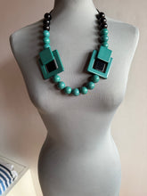 Carica l&#39;immagine nel visualizzatore di Gallery, Collana open eyes verde petrolio