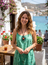 Carica l'immagine nel visualizzatore di Gallery, Collana ciondolo arancio fluo