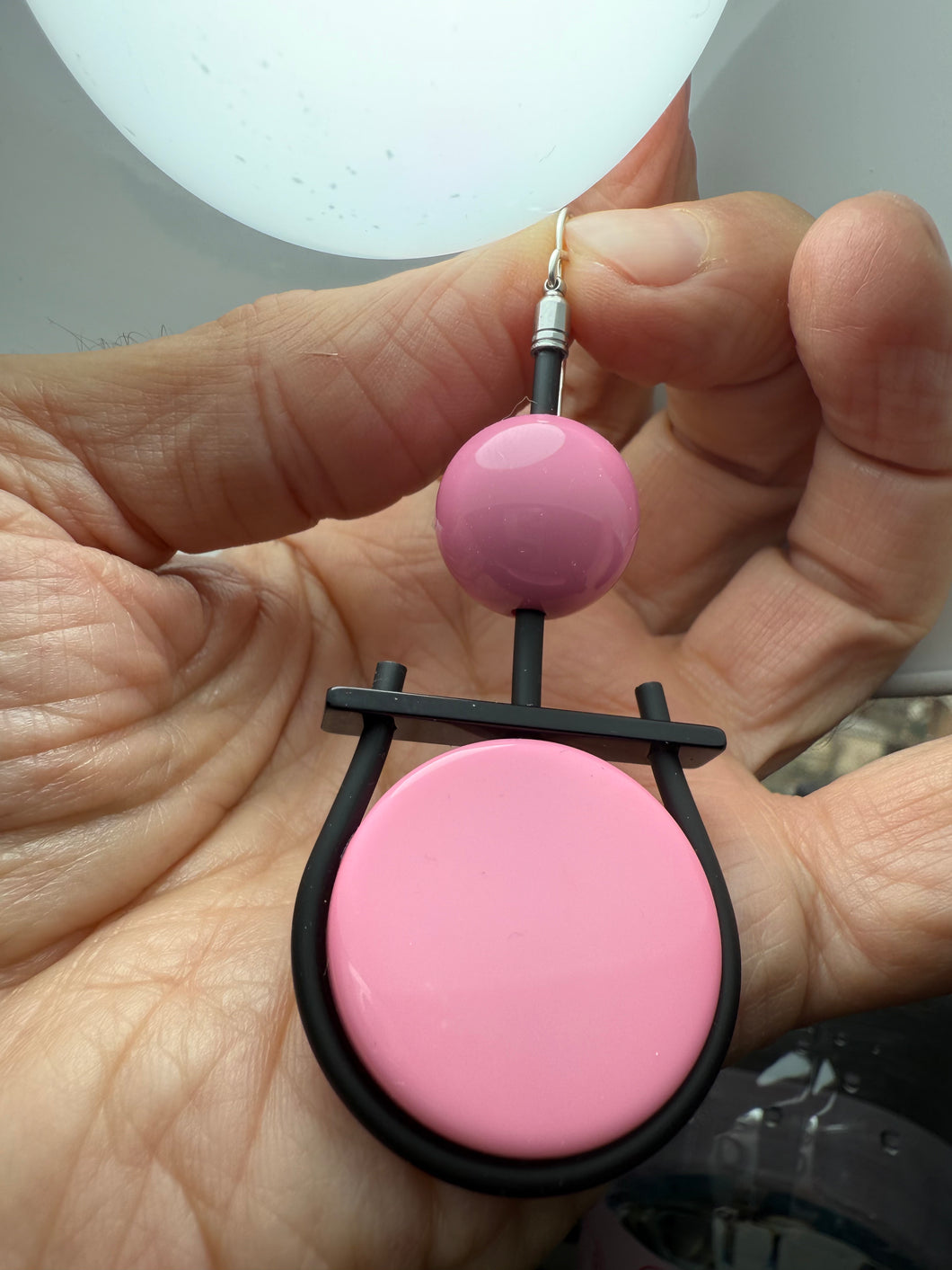 Orecchini route 66 rosa