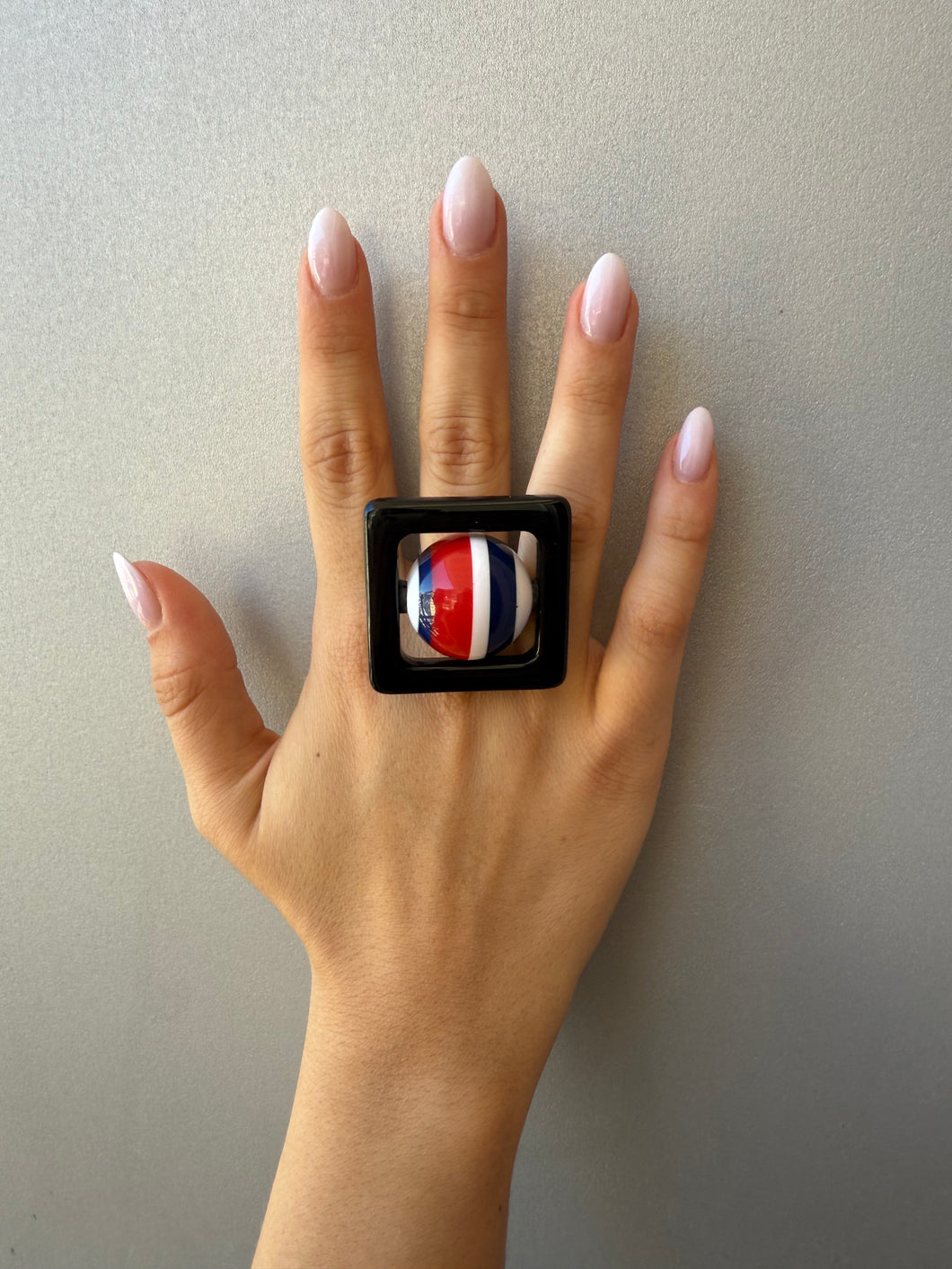 Anello Captain biancorosso e blu