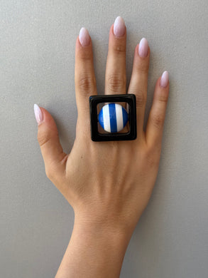 Anello Captain blu e bianco