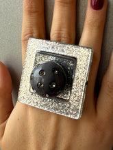 Carica l&#39;immagine nel visualizzatore di Gallery, Anello quadro brilliant argento