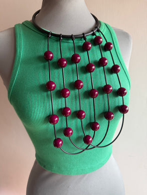 Collana splash Borgogna