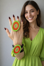 Carica l'immagine nel visualizzatore di Gallery, Parure uovo verde aragosta beige