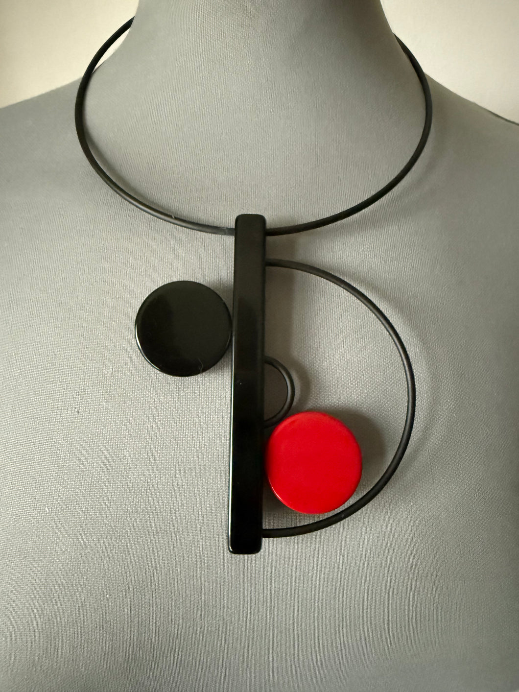 Collana time rosso e nero