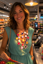 Carica l'immagine nel visualizzatore di Gallery, Collana Noodles quadro  piccolo multicolor