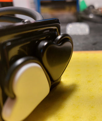 Bracciale cuore bianco e nero