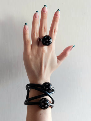 Parure diamonds total black