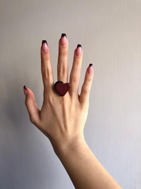 Anello cuore cioccolato