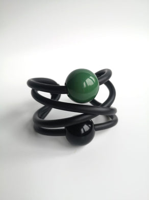 Bracciale two balls verde nero