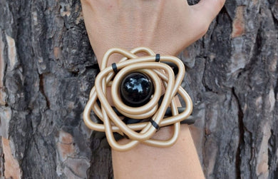 Bracciale stella oro e nero