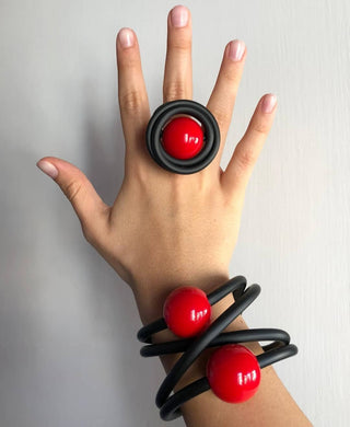 Parure two balls red